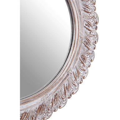 Antique Grey Acanthus Leaf Wall Mirror