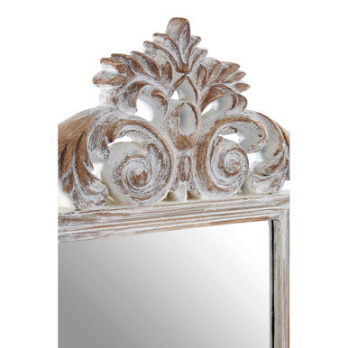 Antique Grey Fleur De Lis Wall Mirror