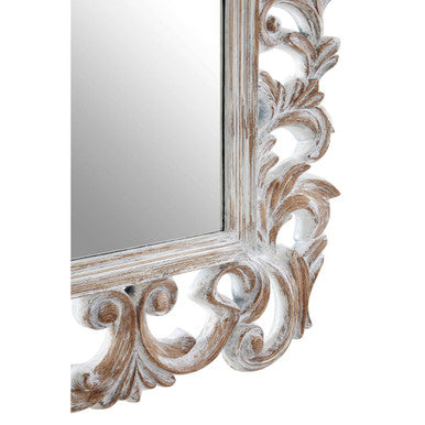 Antique Grey Fleur De Lis Wall Mirror