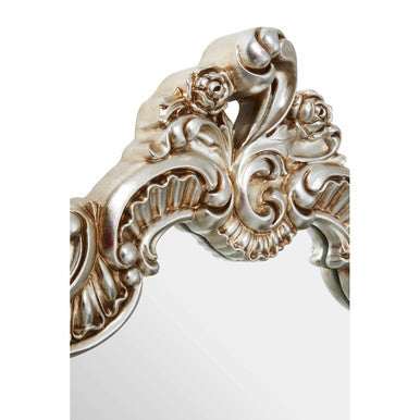 Champagne Finish Rose Crest Wall Mirror