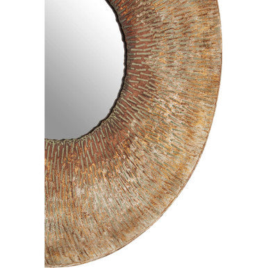 Gold Small Textured Wall Mirror