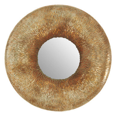 Gold Medium Textured Wall Mirror