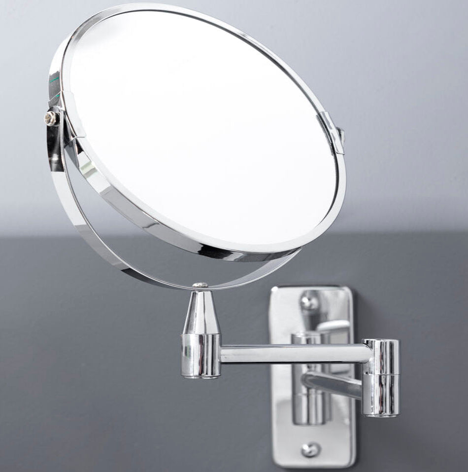 Wall Mounted Extending Mirror with Swivel Arm