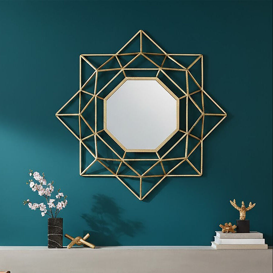Champagne Gold Star Wall Mirror