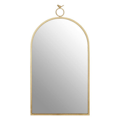 Bird Top Wall Mirror in Gold