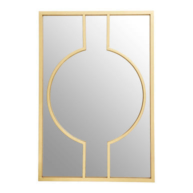Deco Wall Mirror with Gold and Silver Frame