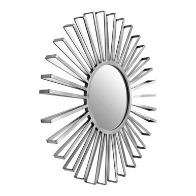 Silver Finish Sun Wall Mirror