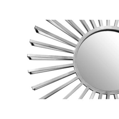 Silver Finish Sun Wall Mirror