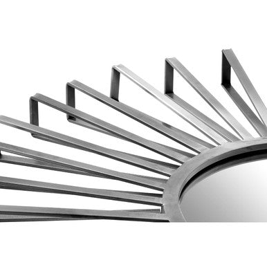 Silver Finish Sun Wall Mirror