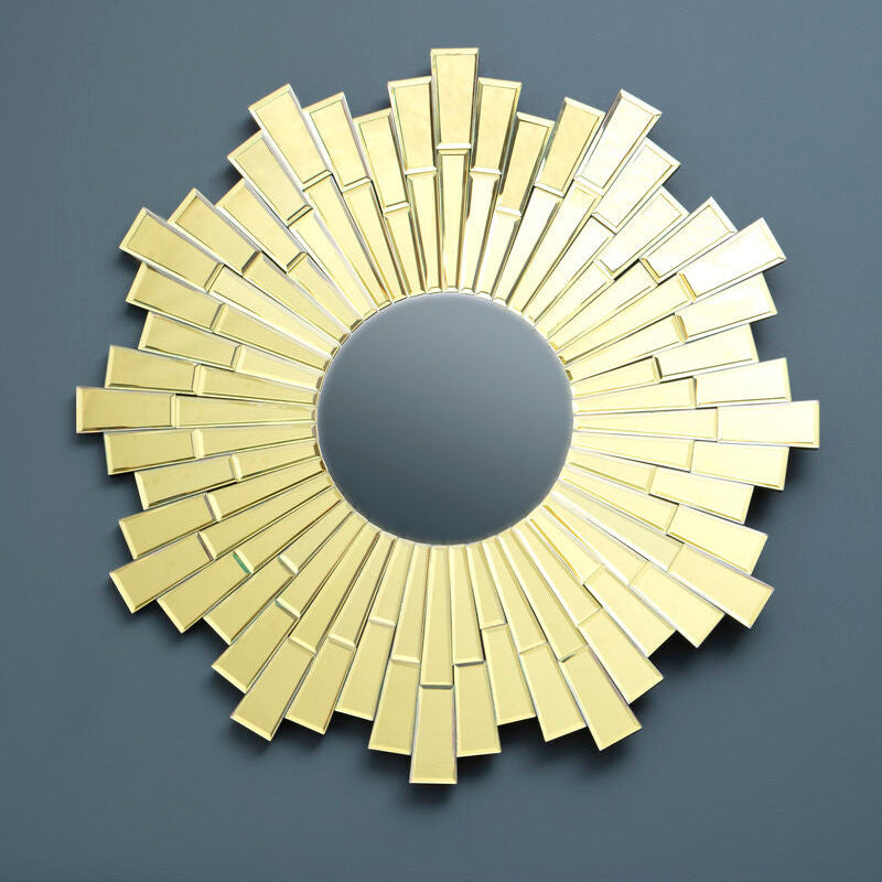 Small Circular Sunburst Wall Mirror