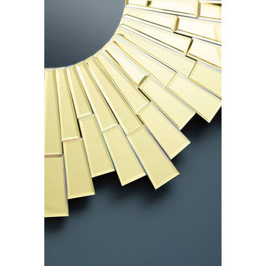 Small Circular Sunburst Wall Mirror
