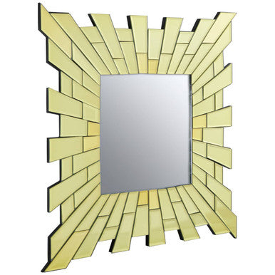 Small Square Wall Mirror with Bevelled Tiles