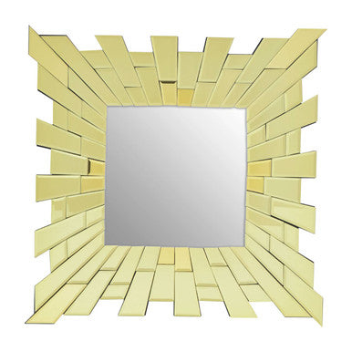 Small Square Wall Mirror with Bevelled Tiles