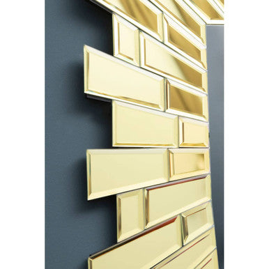 Small Square Wall Mirror with Bevelled Tiles