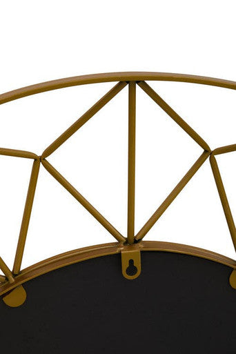 3D Round Gold Wall Mirror