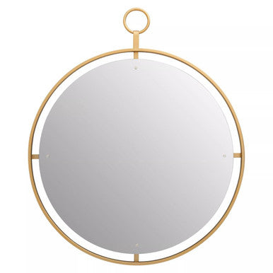Gold Round Wall Mirror with Ring Frame