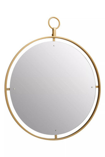 Gold Round Wall Mirror with Ring Frame