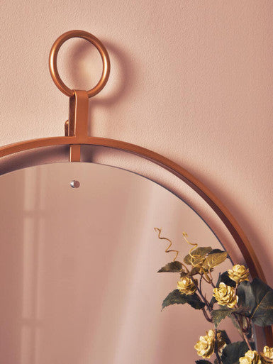 Gold Round Wall Mirror with Ring Frame