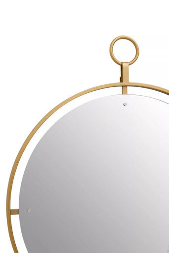 Gold Round Wall Mirror with Ring Frame