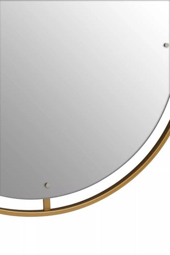 Gold Round Wall Mirror with Ring Frame