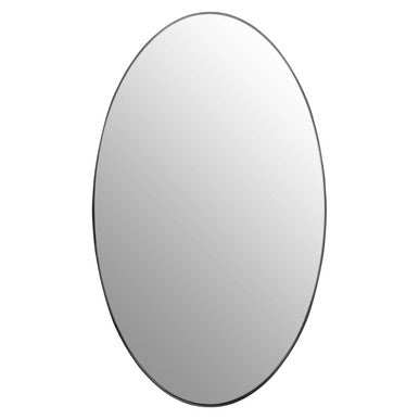 Oval Wall Mirror with Black Frame