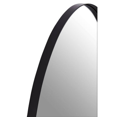 Oval Wall Mirror with Black Frame