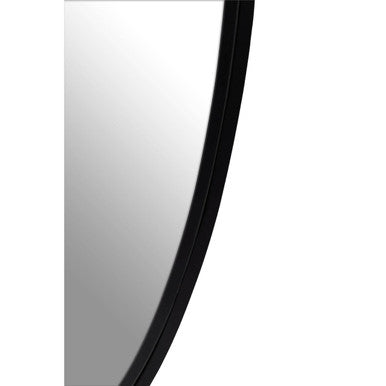 Oval Wall Mirror with Black Frame