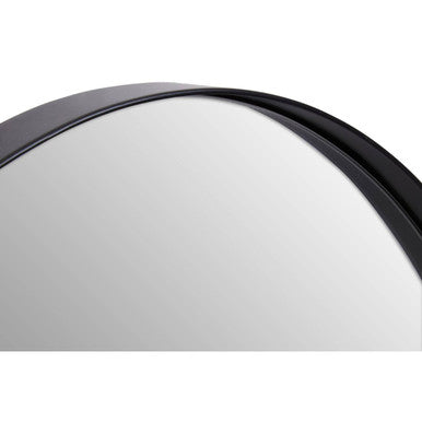 Oval Wall Mirror with Black Frame