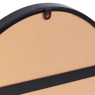 Oval Wall Mirror with Black Frame