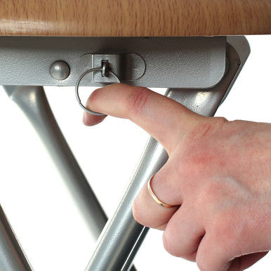 Folding Stool with Wood Veneer Seat