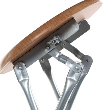 Folding Stool with Wood Veneer Seat