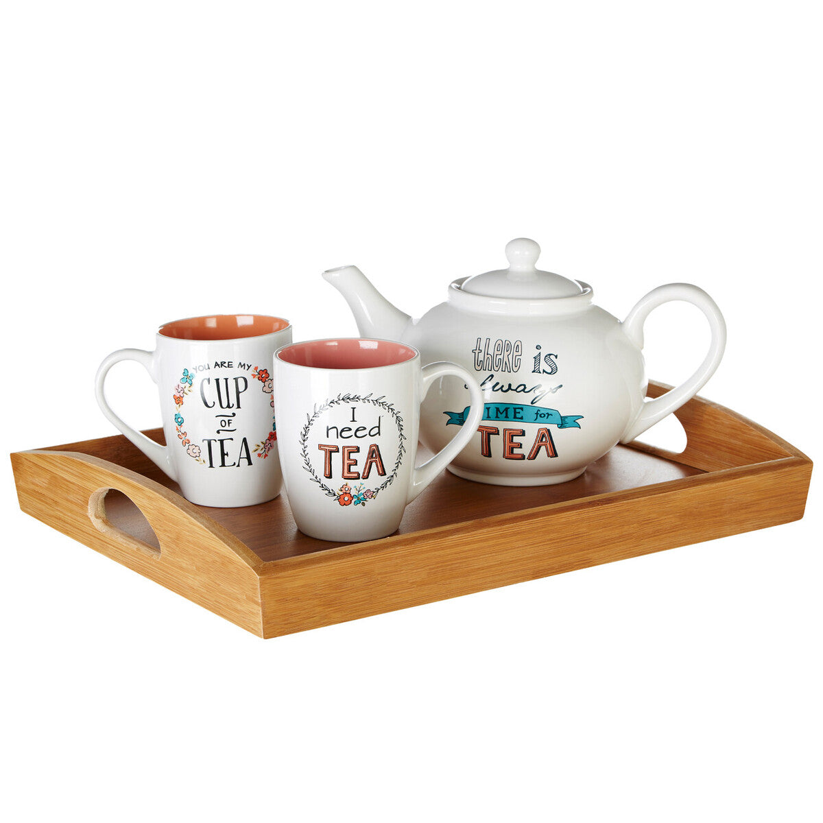 Bamboo Serving Tray With Handles