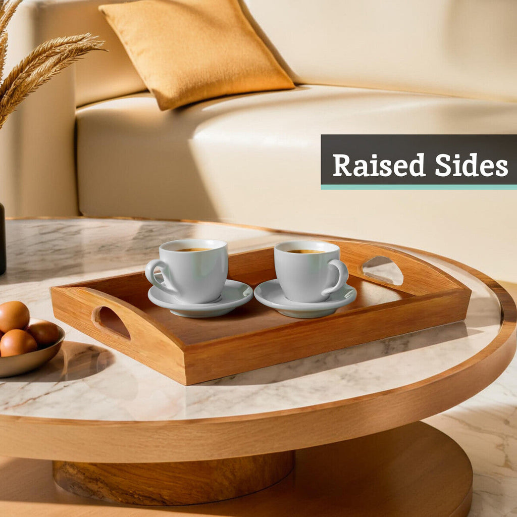 Bamboo Serving Tray With Handles