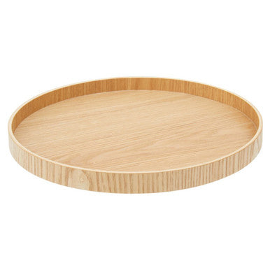 Medium Natural Fir Wood Circular Tray