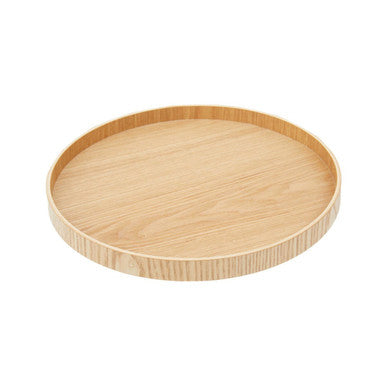 Medium Natural Fir Wood Circular Tray