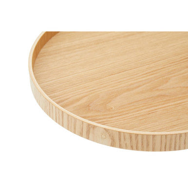 Medium Natural Fir Wood Circular Tray
