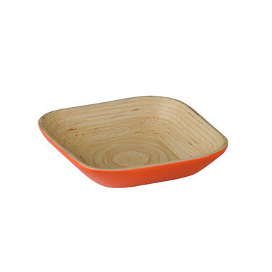 Orange Square Bamboo Bowl