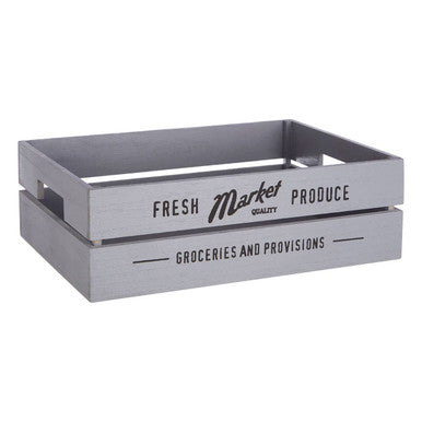 Grey Wood Set of 3 Provision Crates
