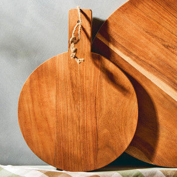 Small Round Acacia Wood Chopping and Serving Board