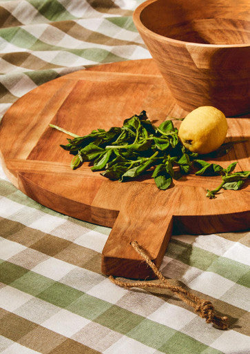 Acacia Wood Salad Bowl with Sloped Sides