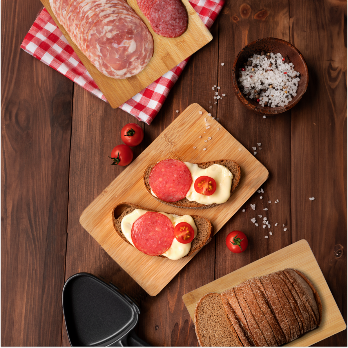 Set of Three Bamboo Chopping and Serving Boards