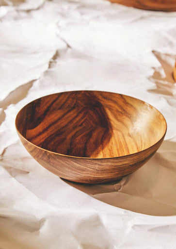 Large Round Sheesham Wood Salad Bowl