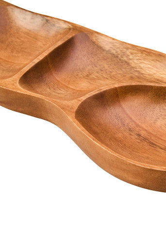 Acacia Wood Five Section Antipasti Dish