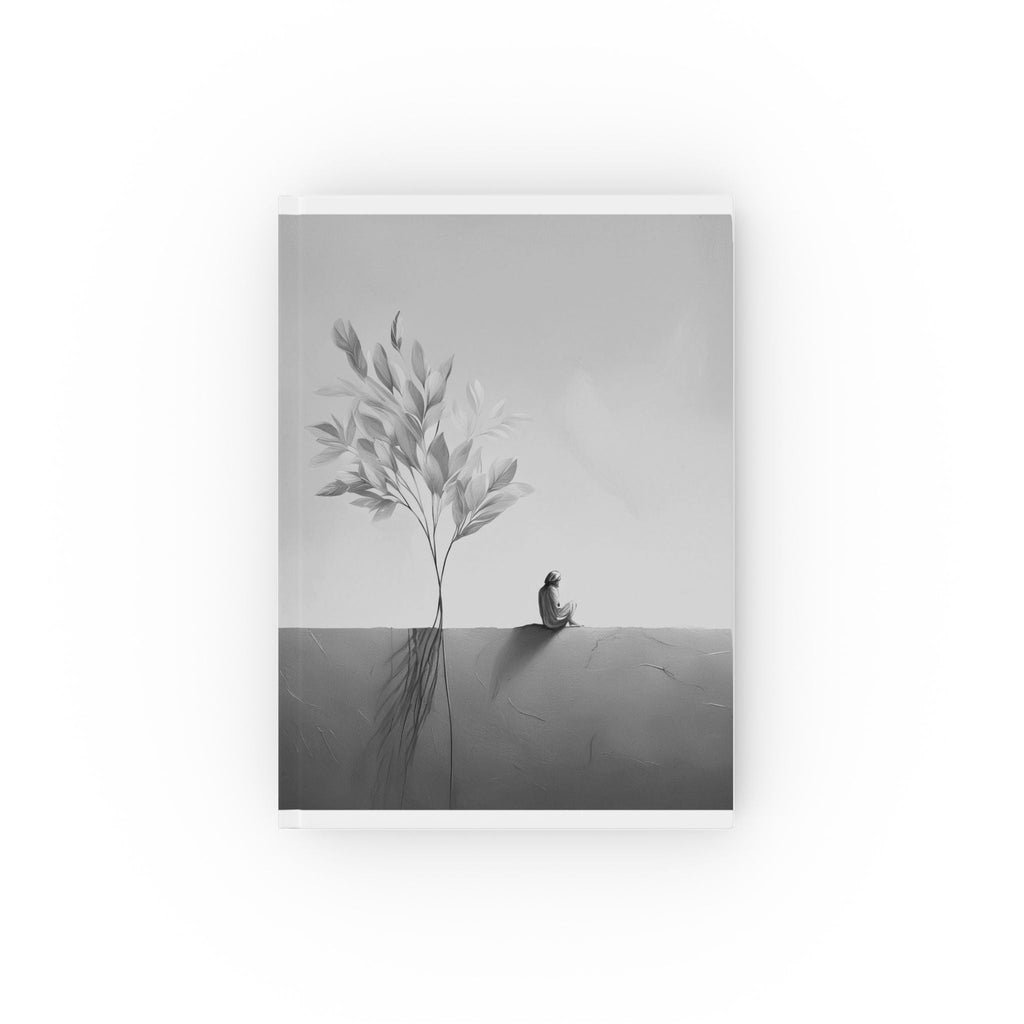 Hardcover Journal Minimalist Black and White Nature Aesthetic