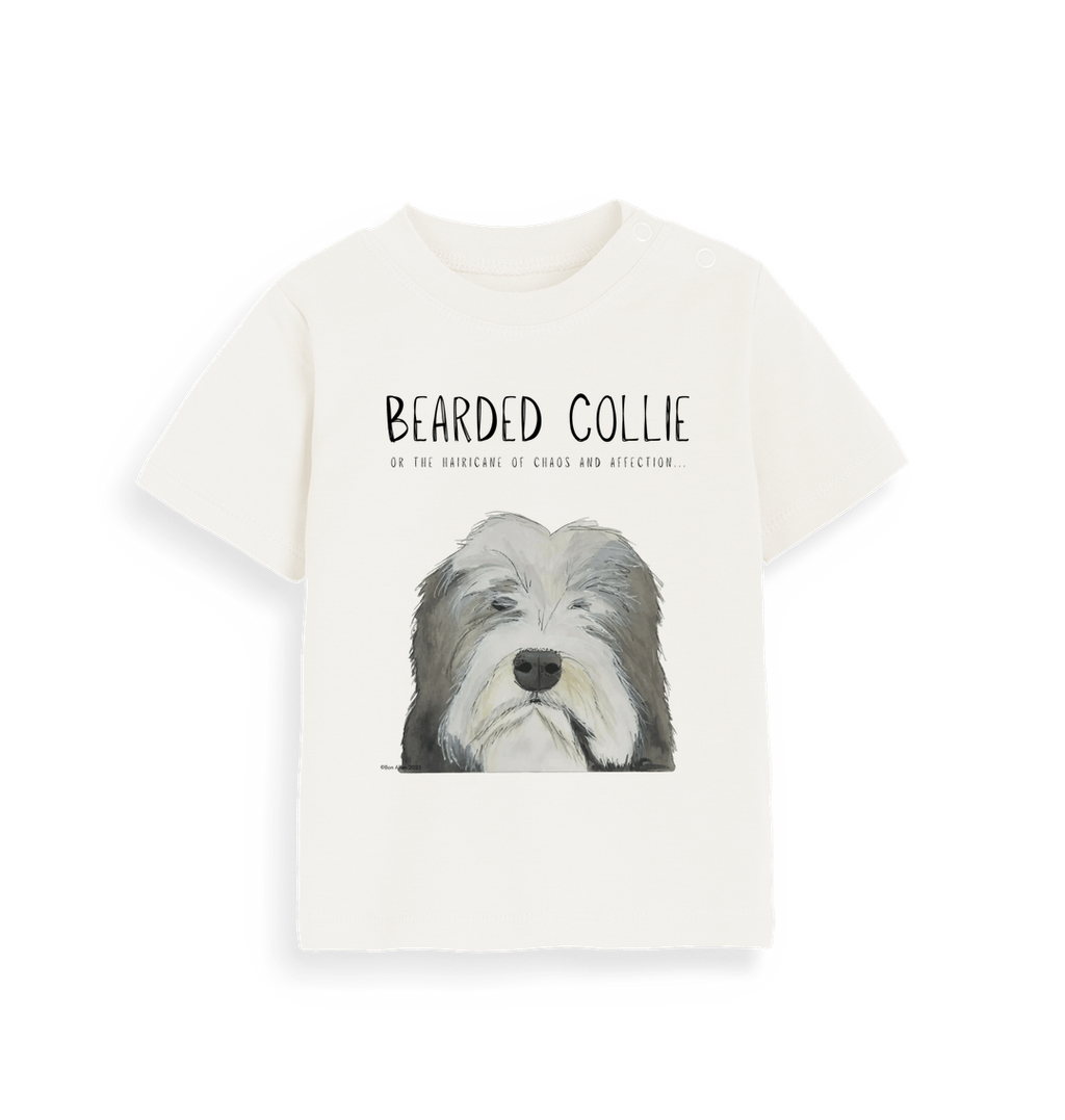 Bearded Collie Baby T-Shirt in Organic Cotton
