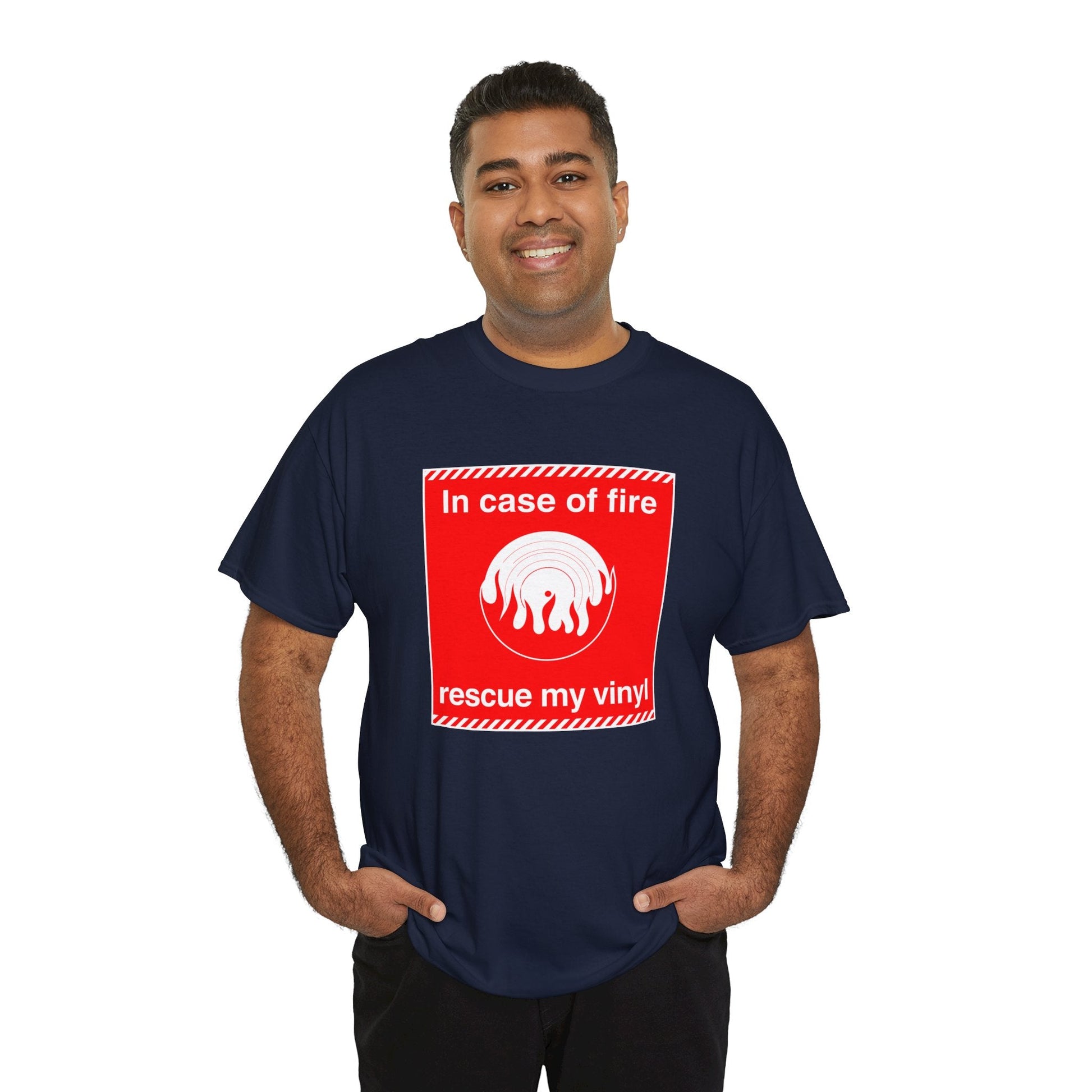 In Case of Fire Save My Vinyl T Shirt