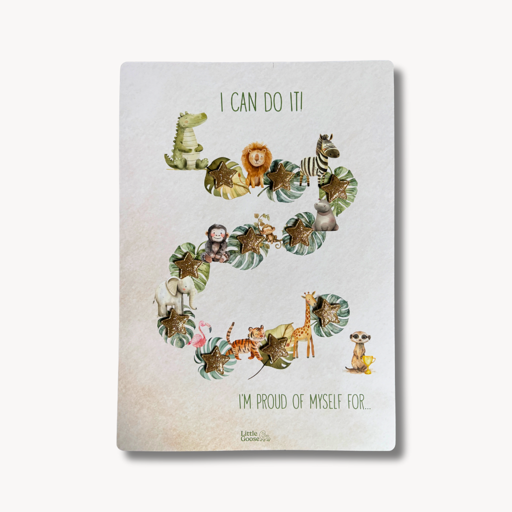 Kids Reward Chart with Glitter Stars