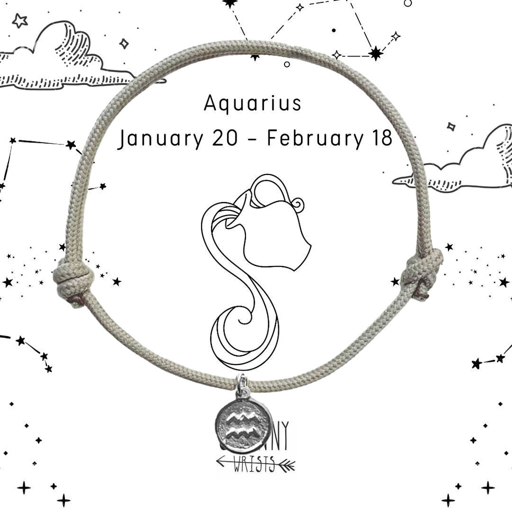 Baby Star Sign Rope Bracelet in Sterling Silver