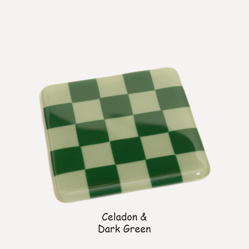 10cm Chequered Dual Colour Coaster Oceanside Collection