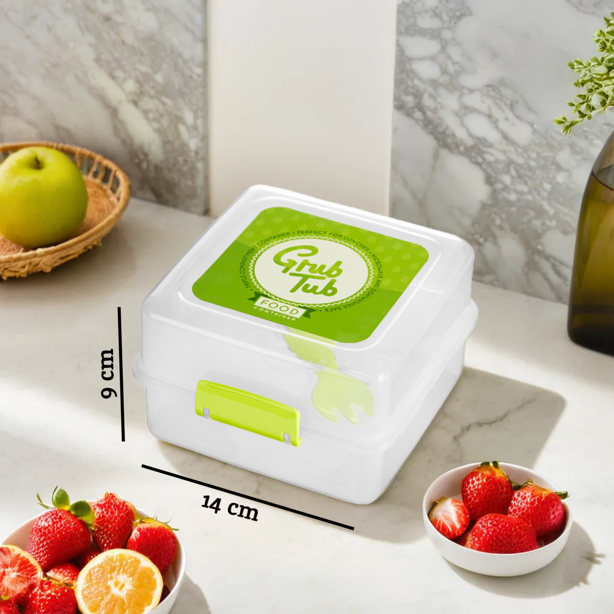 Clear Lunch Box with Removable Compartments